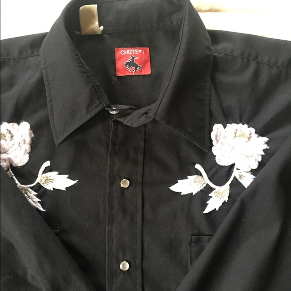 Chemise Cowboy Pour Garçon Cowboy Hardware - Pearl Snap, Broderie Western, Bleu Taille S/M